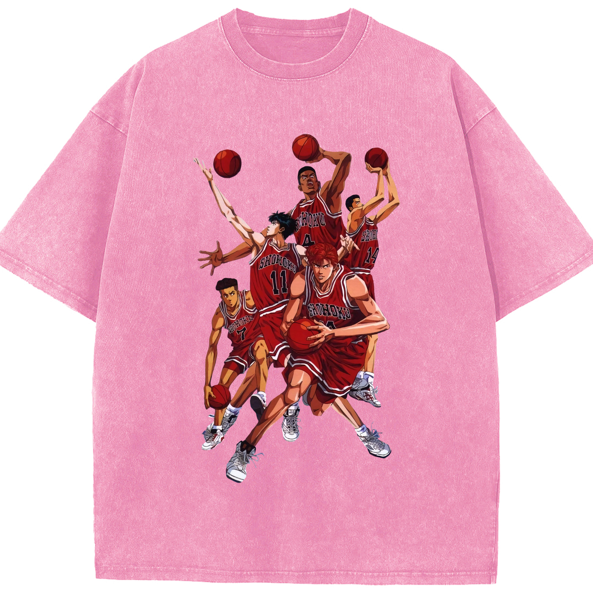 （画像用） SLAM DUNK／スラムダンク 綿100% ヴィンテージ風 半袖Tシャツ（フロントプリント）